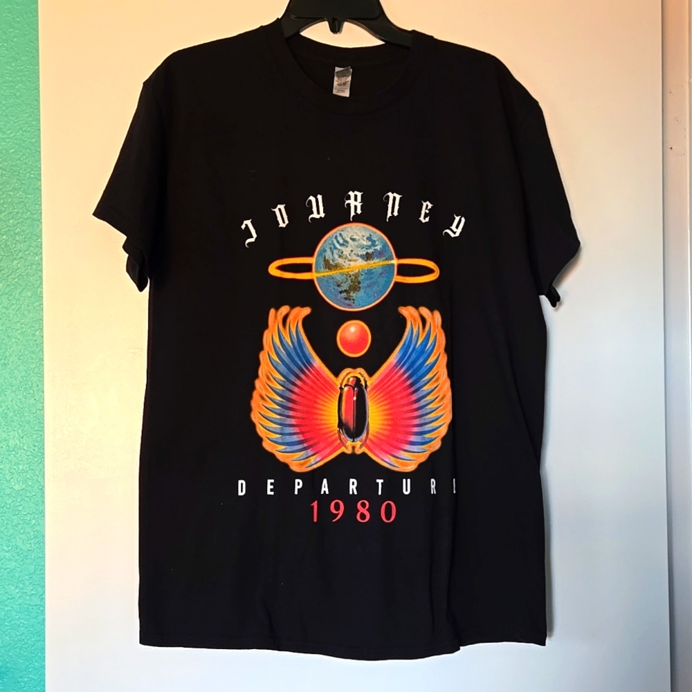Gildan Journey Departure 1980 T-shirt, size L, in Black